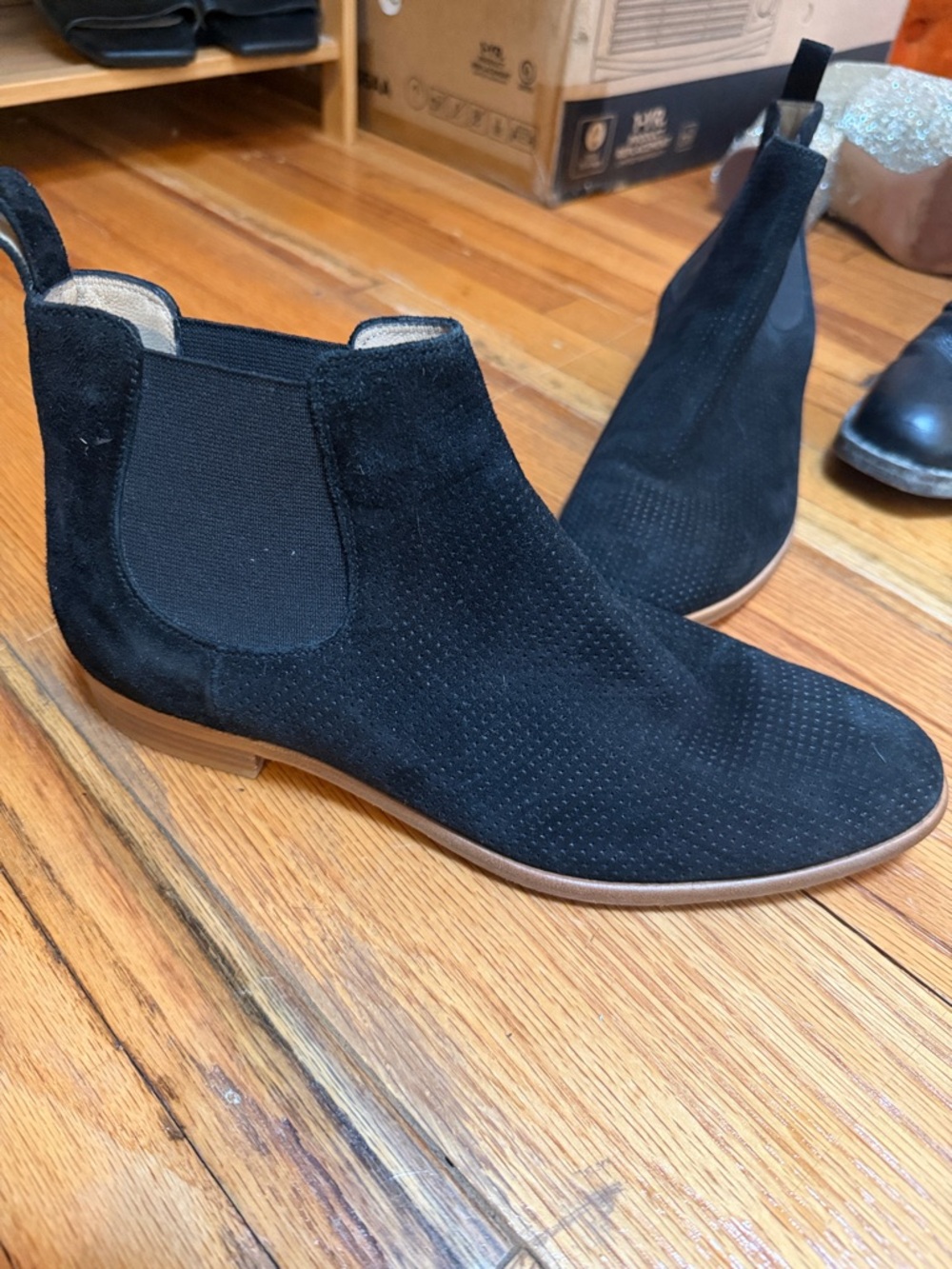 Suede Chelsea Ankle Boots in Black suede - Picture 2 of 10